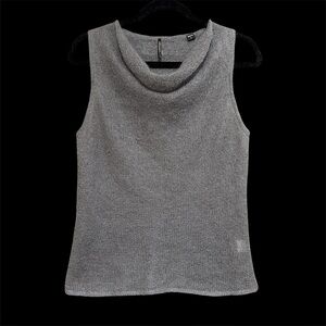 Isda & Co Grey Sleeveless Mohair Sweater Top